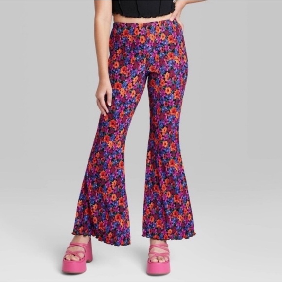 wild fable Pants - WILD FABLE floral bell bottom pants